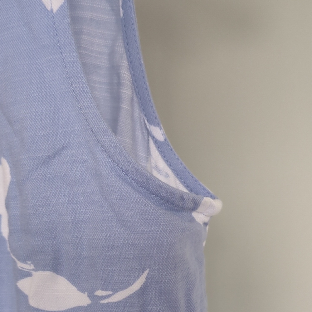 Universal Thread Light Blue Dress with White Floral Design And Pockets - Picture 5 of 6